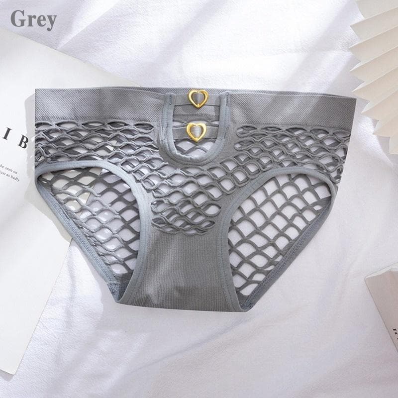 Women's Fashion Breathable Panties High Elastic Underwear Female Bottoms Ladies Panty Briefs Lingerie LM XL grey