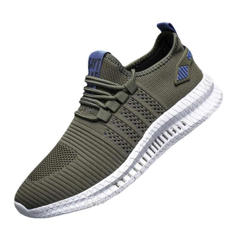 Spring and Autumn Men's Large Size Flat Bottom Sports Leisure Korean Style Breathable Mesh Shoes Running Mesh Shoes 48