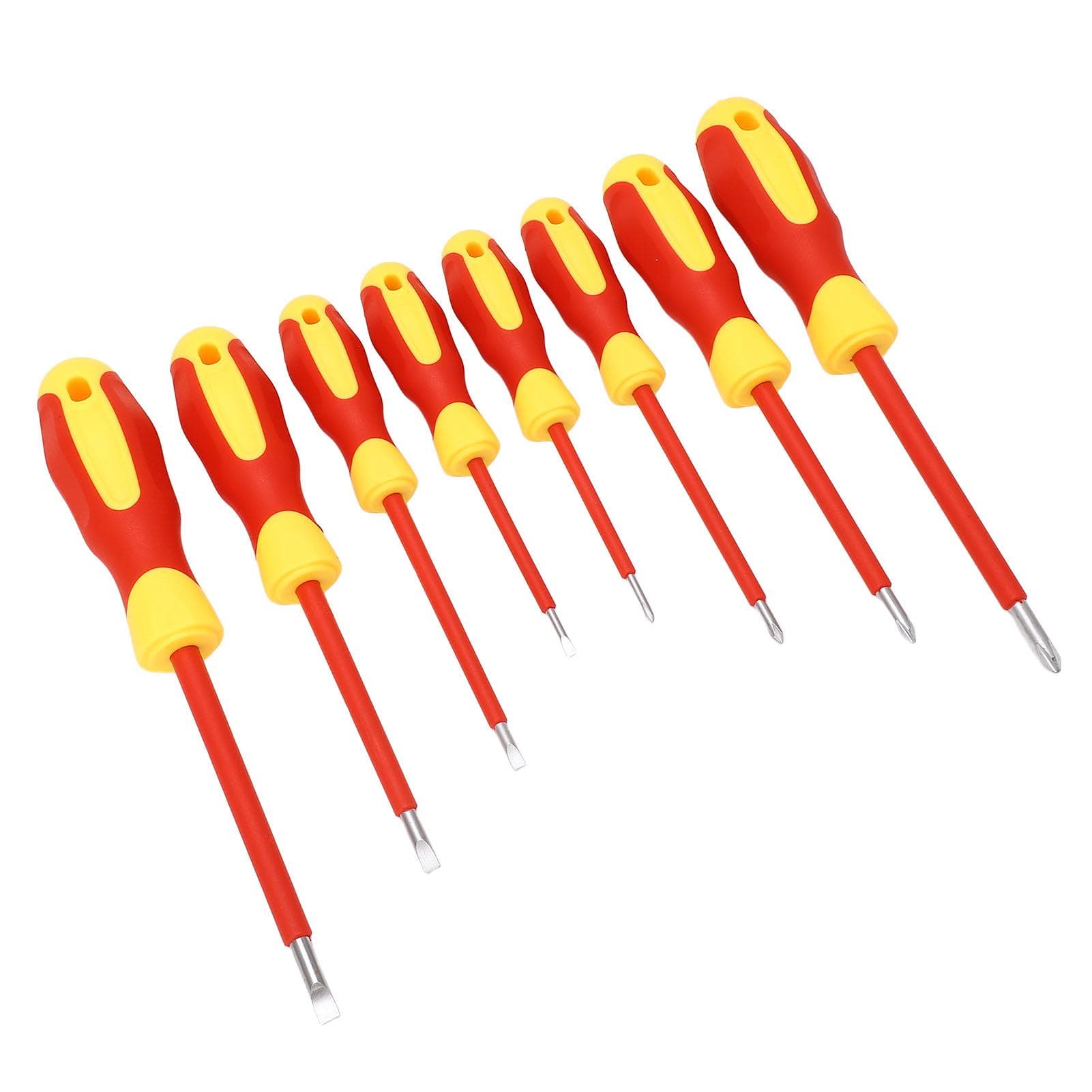 8 Piece 500V Insulated Screwdriver Set with Magnetic Tip Cross Slot Screwdriver Assortment Kit for