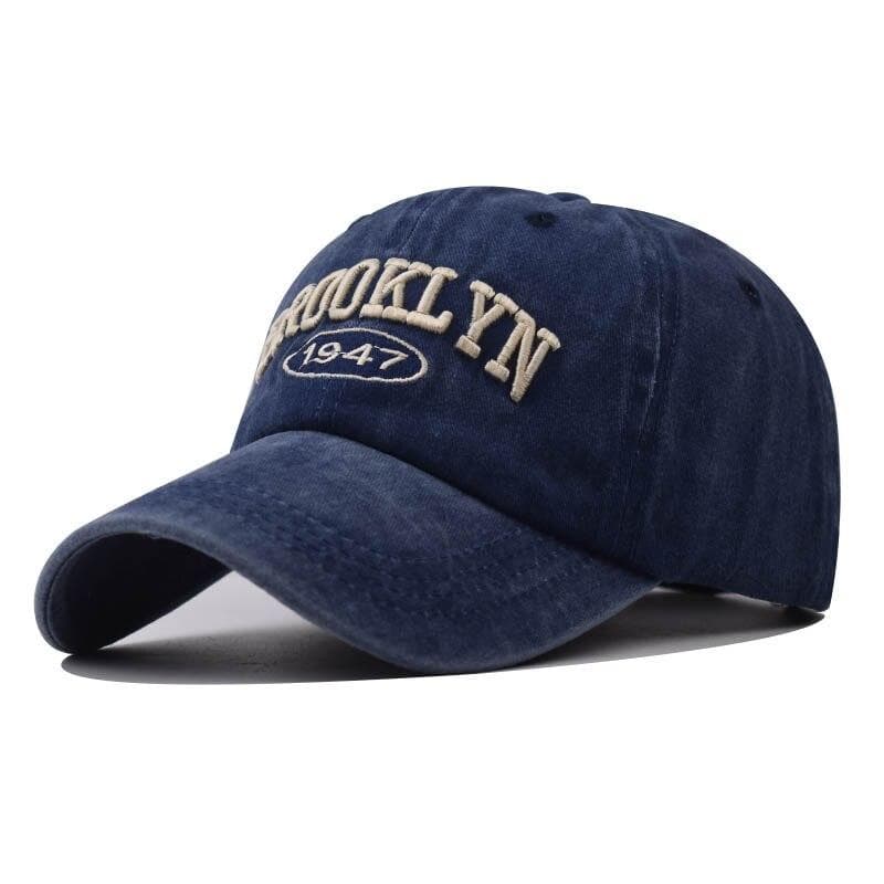 New Brooklyn Cotton Embroidered Baseball Hat Men'S And Women'S Hat Korean Version Hip-Hop Personality Cap Adjustable