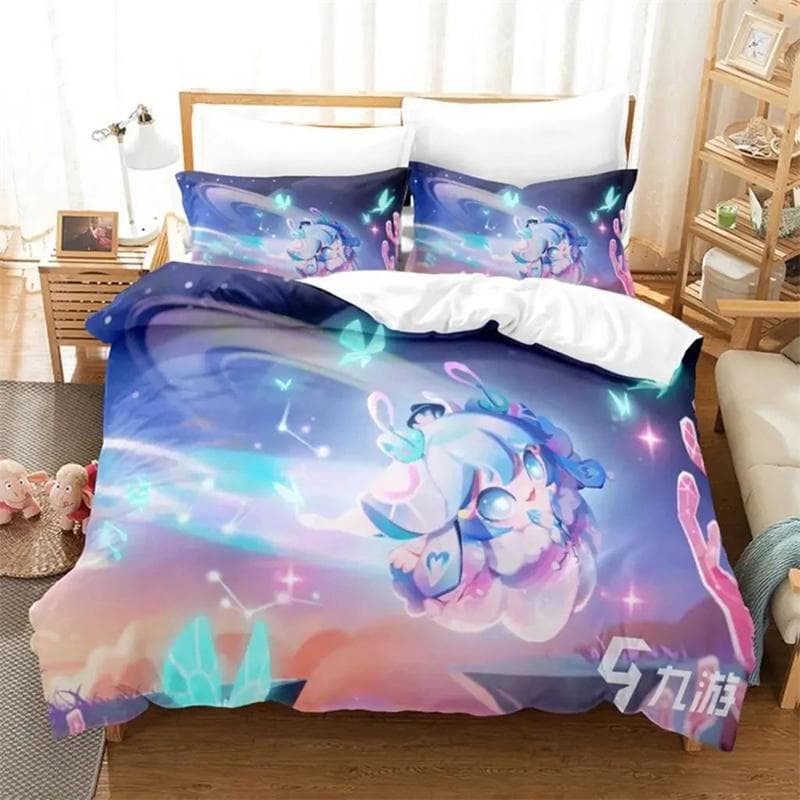 3D Printed Cartoon Eggy Party Game Bedding Sets exquisite bed supplies set duvet cover bed comforter set luxury birthday gift 135x200cm 2pcs