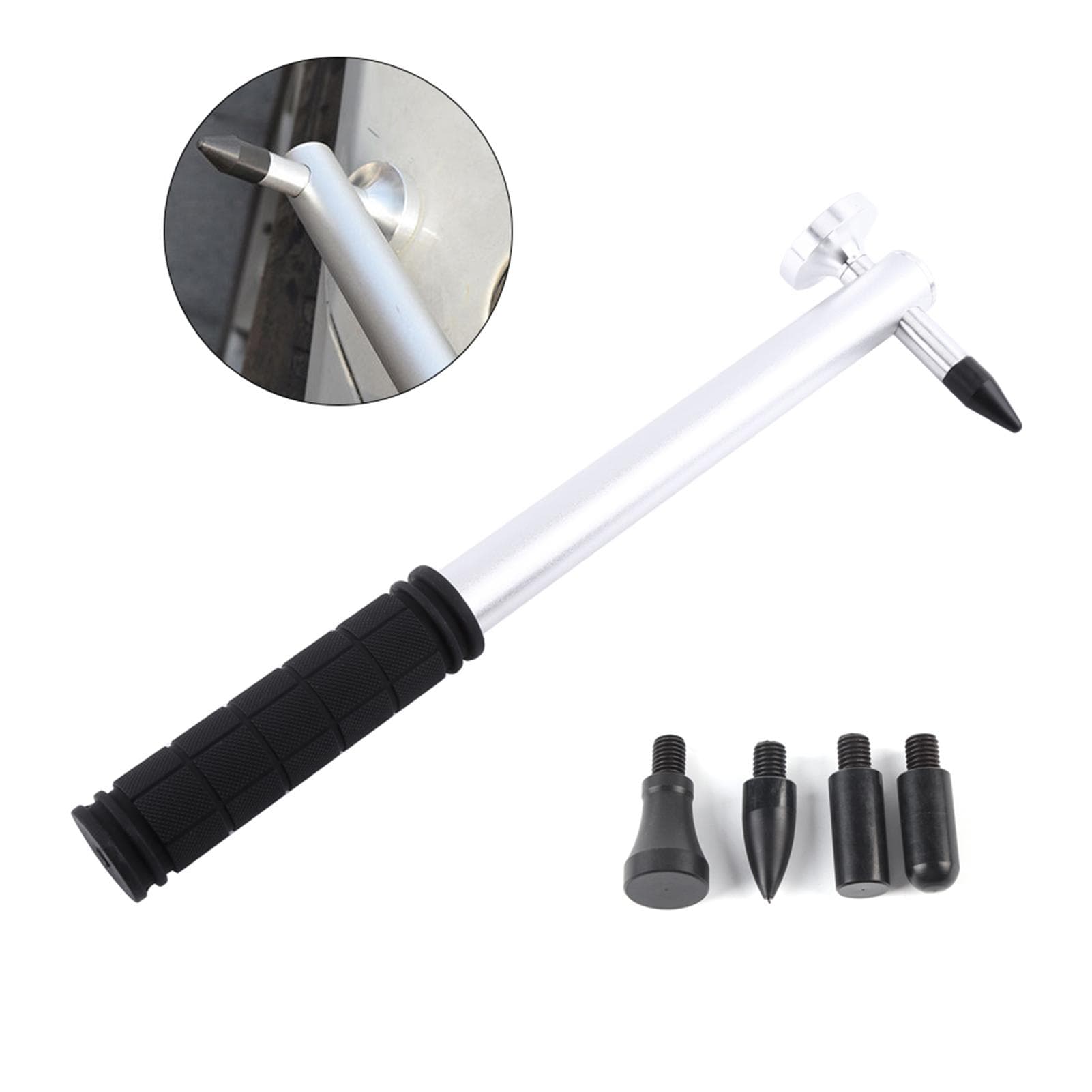 Paintless Hail Dent Repair Removal Hammer Knockdown Tools Kit with 5 Heads