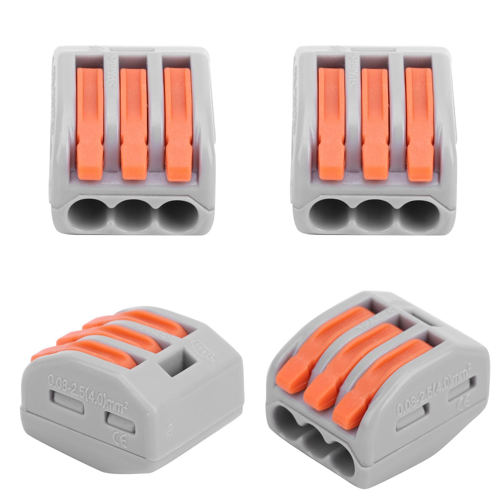 100Pcs Push Wire Wiring Connector Quick Connect Line Terminal Blocks Parallel DevicePCT?213