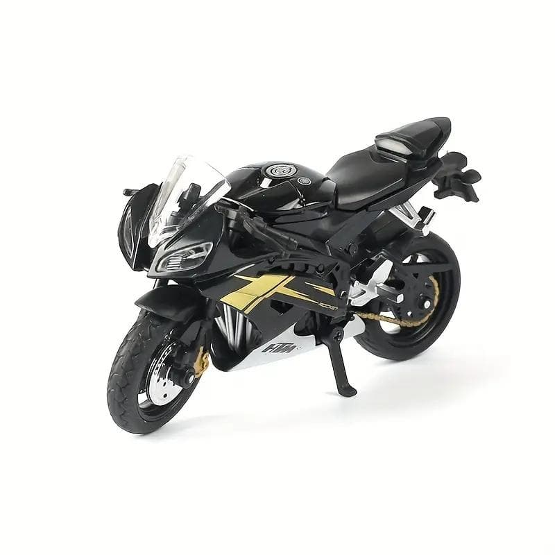 1/18 Scale Yamaha R6 Alloy Scooter Sport Bike Figurines Diecasts Kids Toy Motorcycle Racing Model Replicas Collect Gift for Boys 1/18-Size:11.2*4.5*6cm black