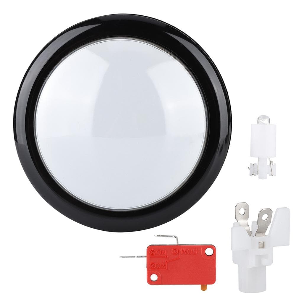 100MM LED Light Lamp Button Big Round Arcade Video Game Push Buttons(white) white