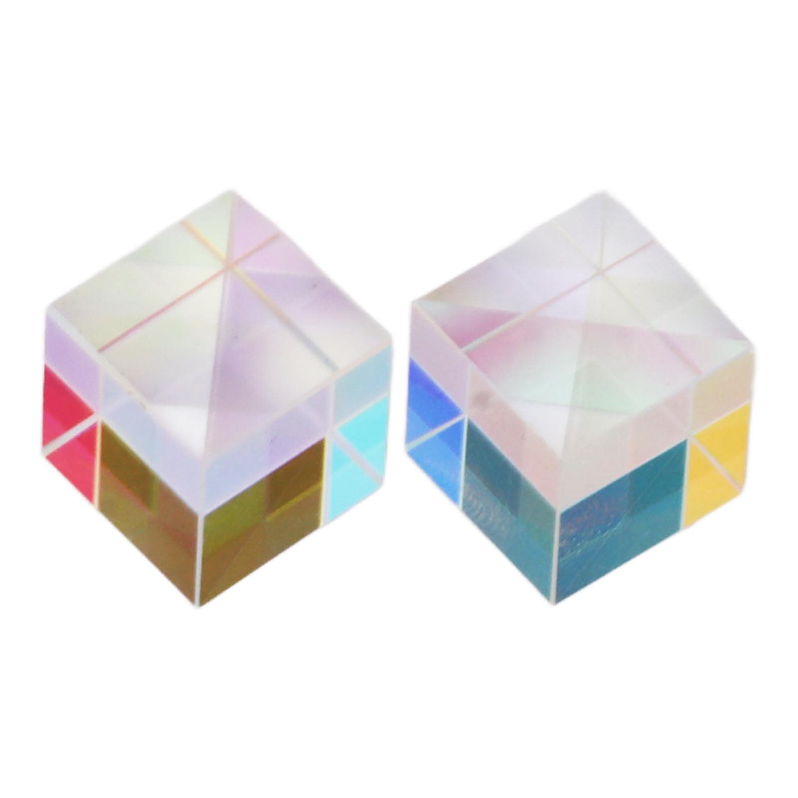 2Pcs Optical Glass Prism Mini Fantastic Refraction Smoothing Educational RGB Dispersion Prism for