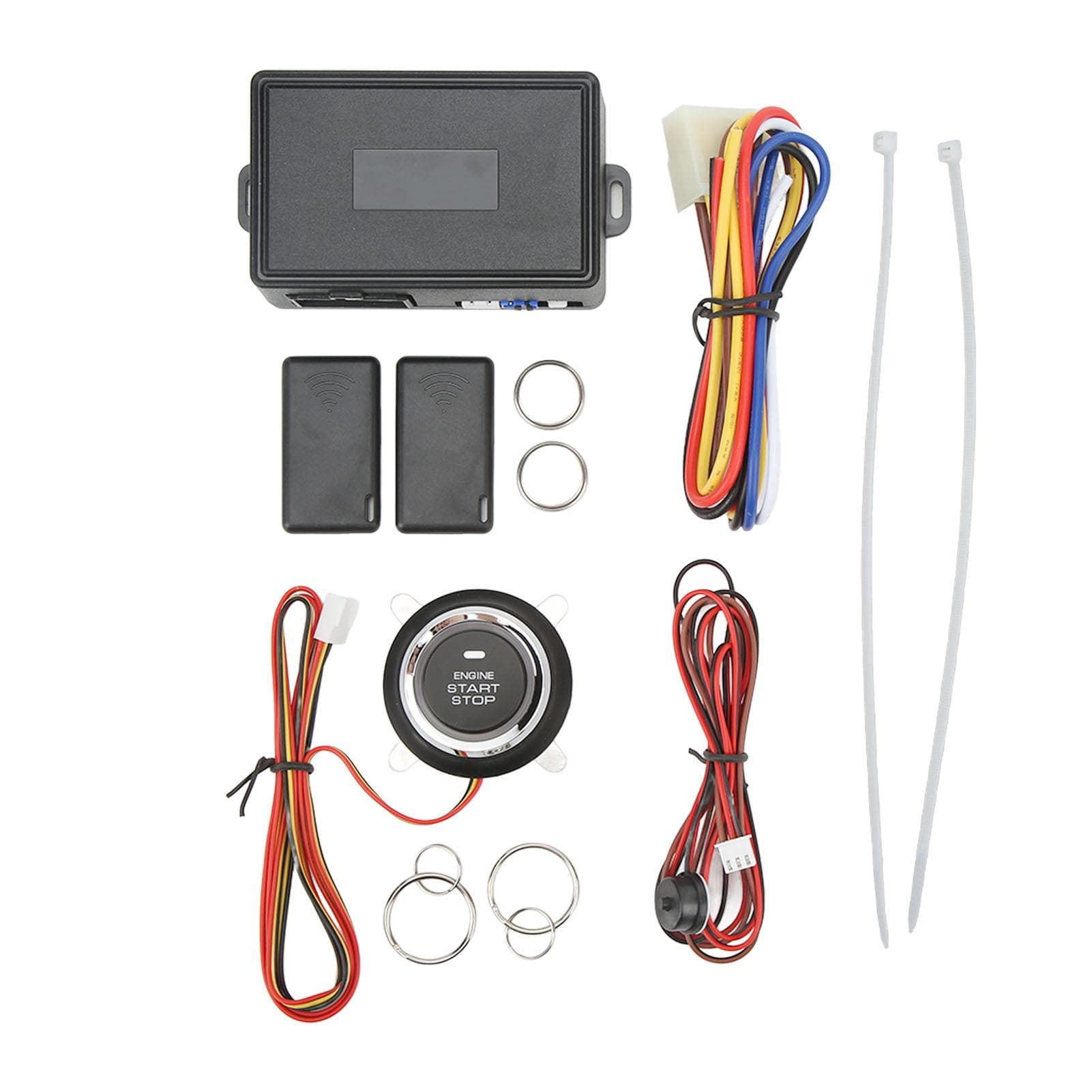 Car Keyless Entry System 12V PKE Remote Engine One Key Starter Anti Theft Passive Keyless Entry