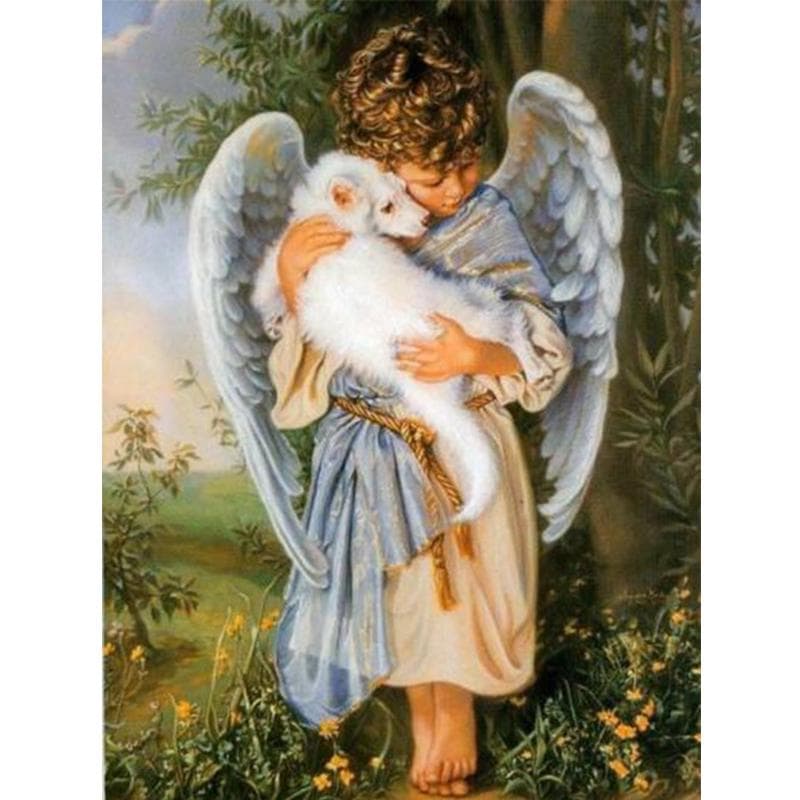 Diamond Painting Cartoon Cross Stitch 5D Diamond 3d Angel Pictures Full Diamond Embroidery 20X30CM