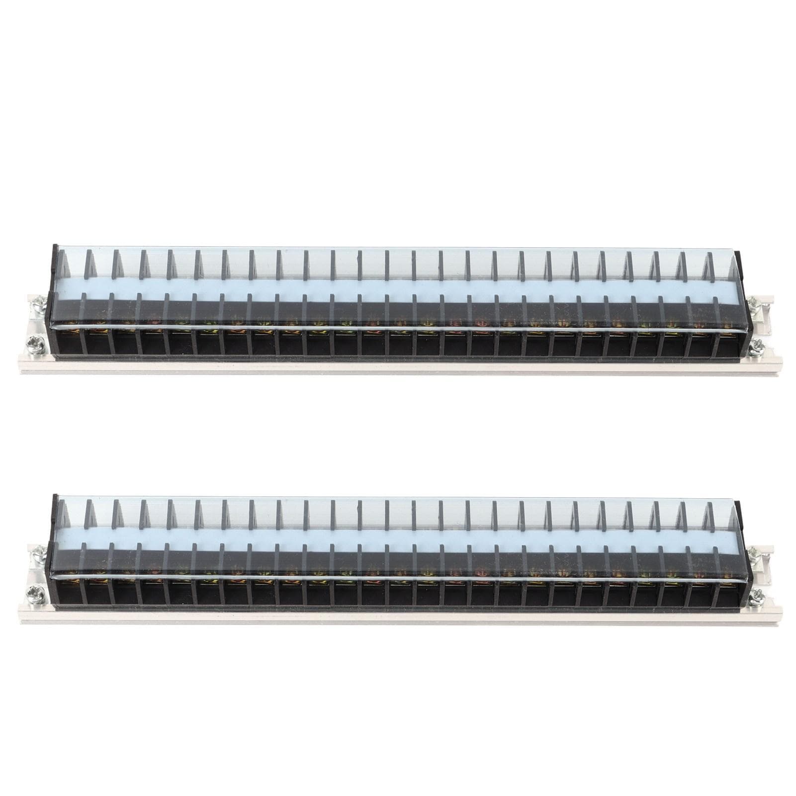 2PCS 660V 15A Wire Barrier Block Rail Type Wiring Terminal Bar Universal for Distribution System
