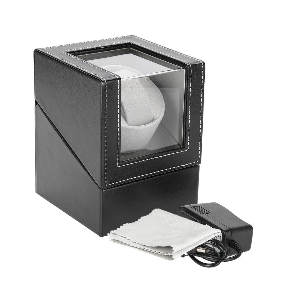 Single Watch Winder Holder Display Storage Automatic Mechanical Watch Box black