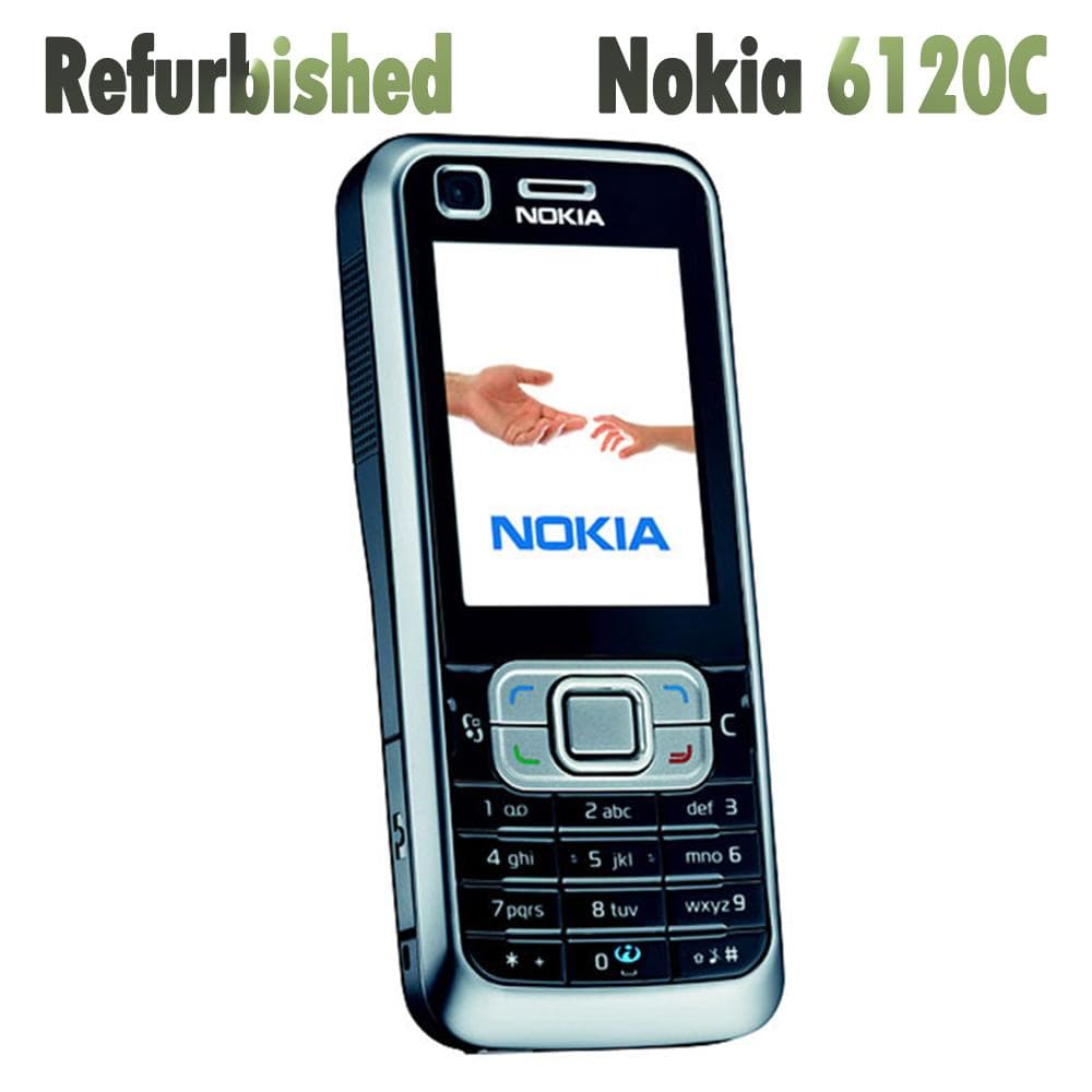 Refurbished Nokia Original Nokia 6120 Classic Mobile Phone With 1 SIM 1 Battery 1 Charger white