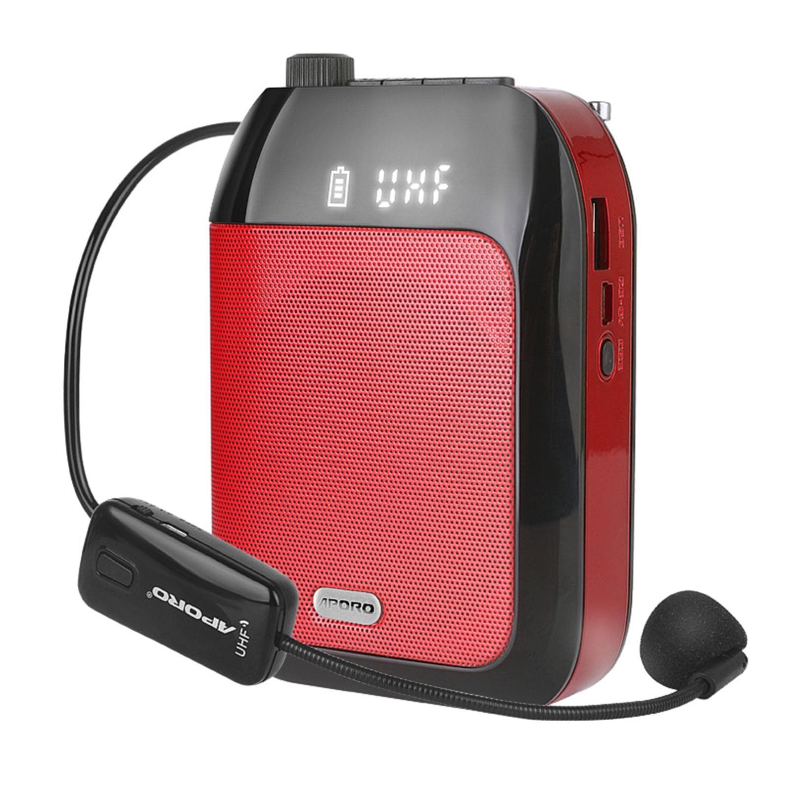 Portable Voice Speaker Amplifier for Teachers with Wired Microphone Headset Waistband Rechargeable R-2