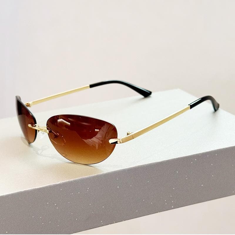 New Luxury Designer Small Frame Cat Eye Sunglasses Women Vintage Fashion Punk Shades UV400 Protection