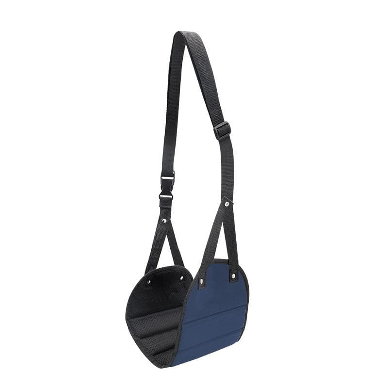 Portable Airplane Footrest Adjustable Strap, Travel with Lightweight Hammock Leg Rest Comfort Resting Hammock Office Footrest Strap blue