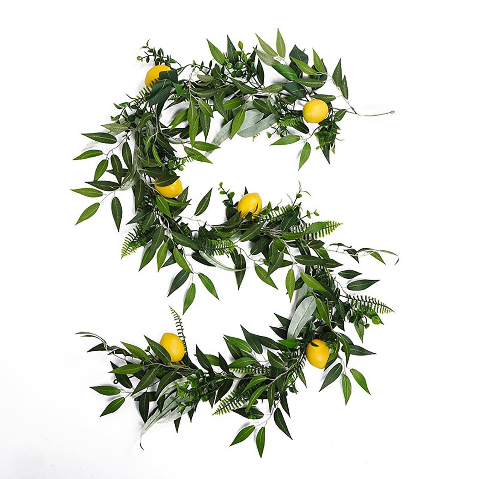 Artificial Lemon Garland Decorative Lifelike Greenery Lemon Vine Garland for Home Wedding Decoration 1pcs