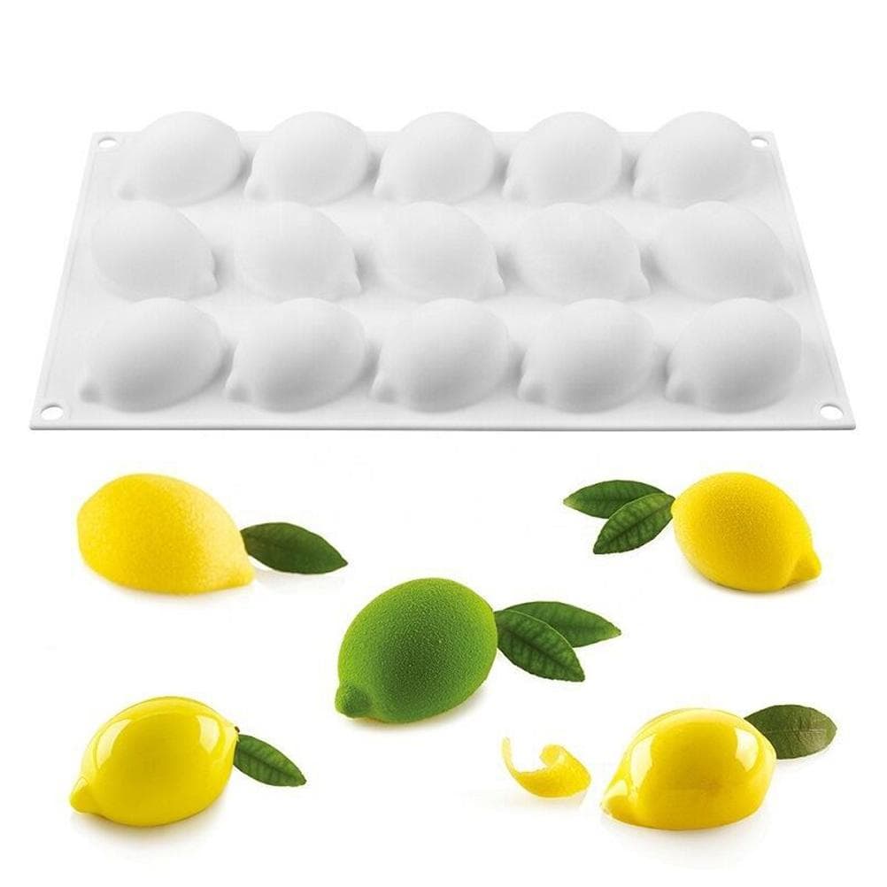 Lemon Silicone Mold Mousse Chocolate Molds for Homemade Soap Cake Pastry Baking Tools Moulds L(for 6.5-9kg)