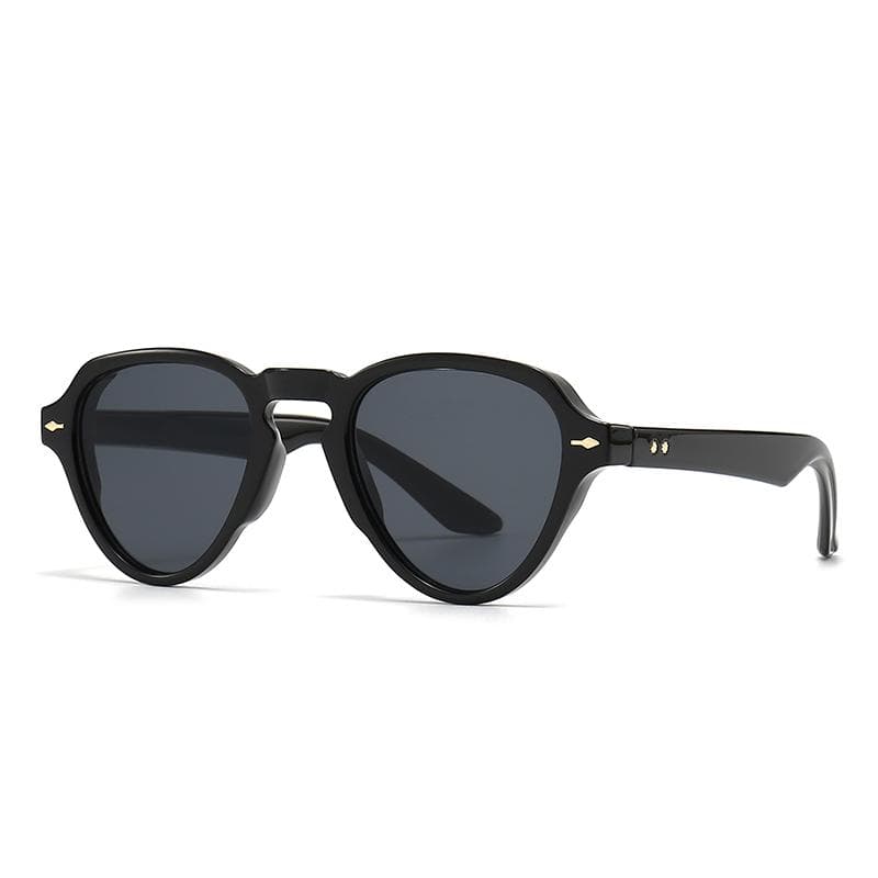 New European American Trendy Street Photography Retro Sunglasses Ins Style Round Modern Charm