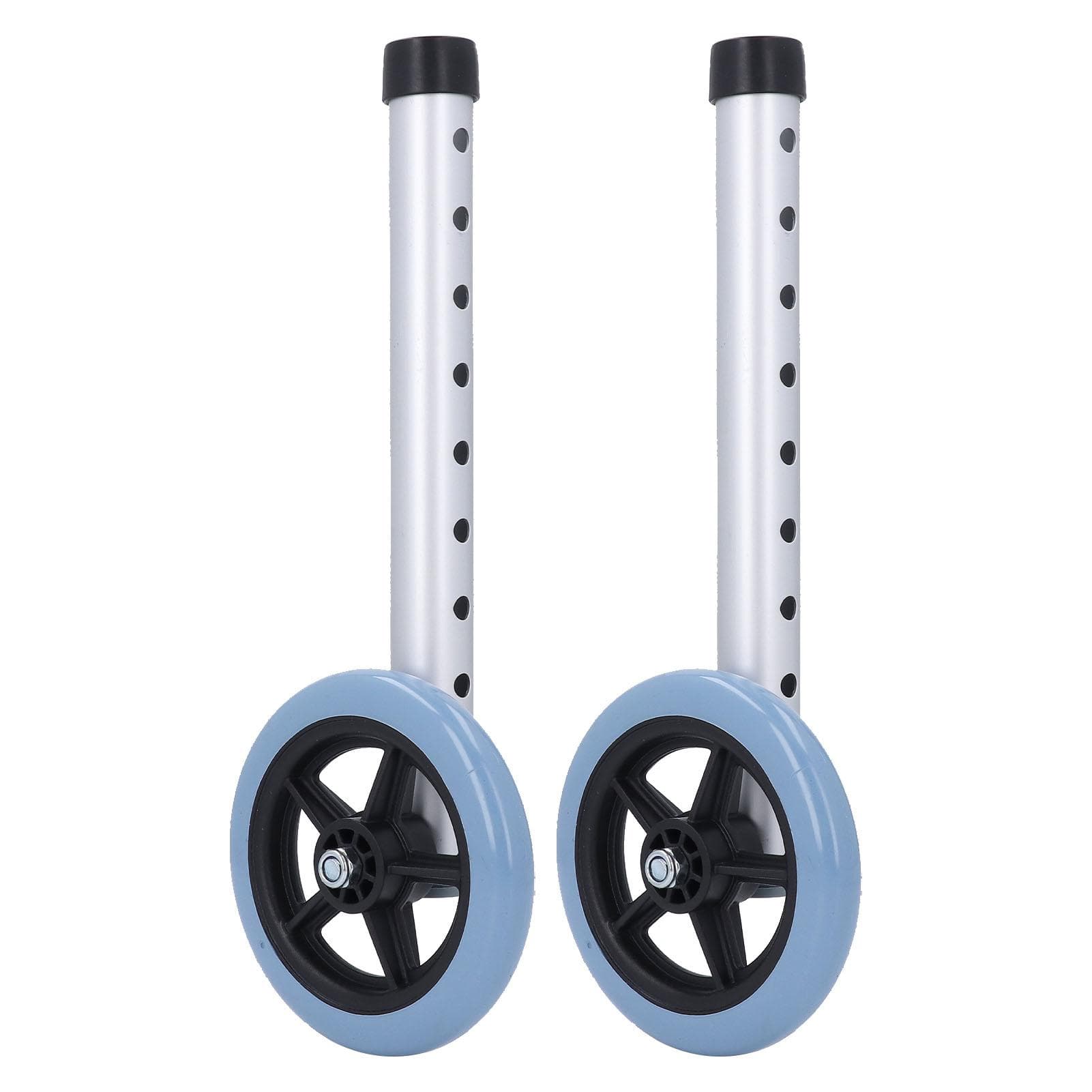 2pcs Universal Walker Wheels Stainless Steel Legs Rollator Accessories Walker Caster Wheels