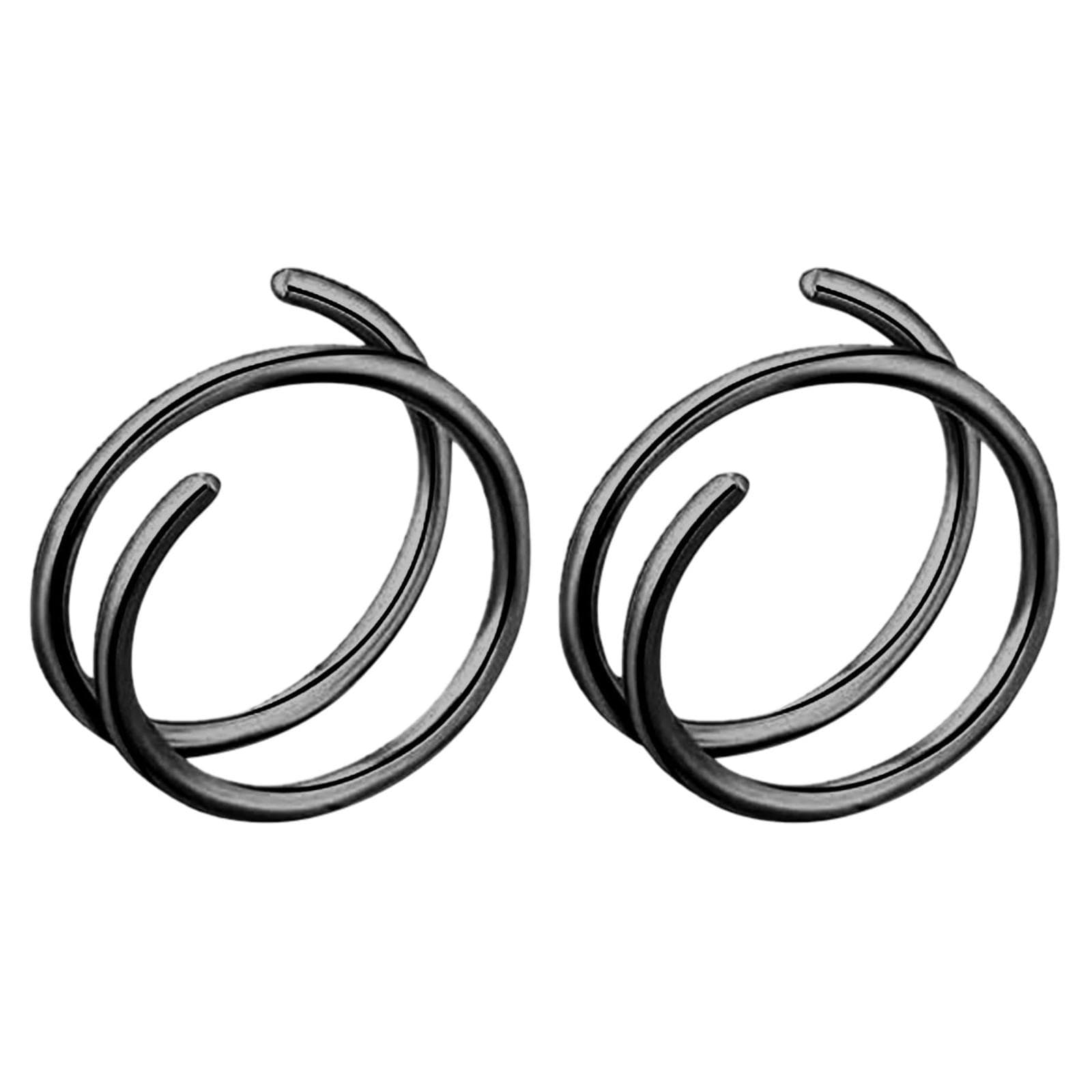 Women Spiral Nose Ring Piercing Nose Rings Girls Nose Rings Nose Piercing Jewelry One Size black