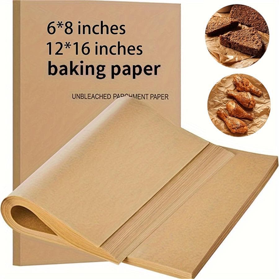 Rectangular Parchment Baking Paper, Silicone Greaseproof Paper, Barbecue & Steamer Paper 200 sheets; 40*30cm