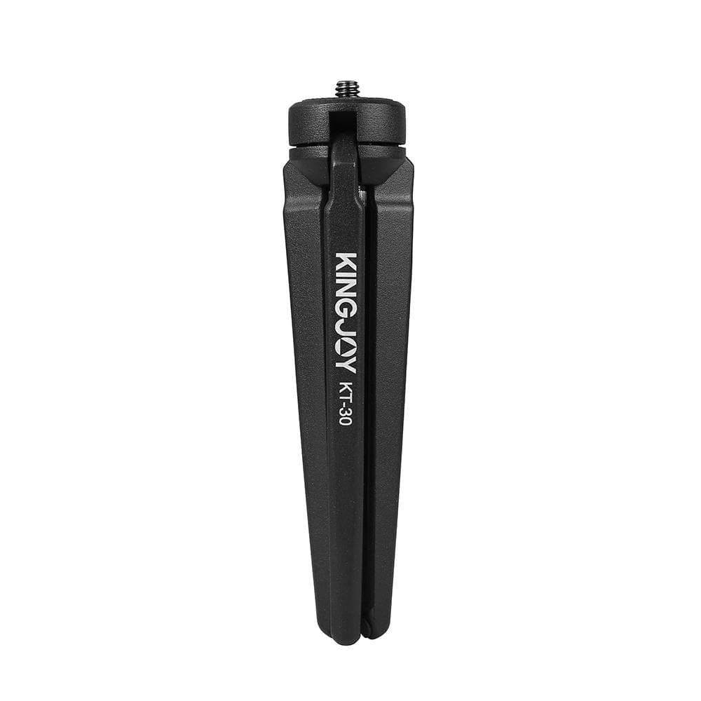 KINGJOY Portable Mini Tripod Stabilizer Stable Aluminium Alloy Desktop Tabletop Three-leg Stand black