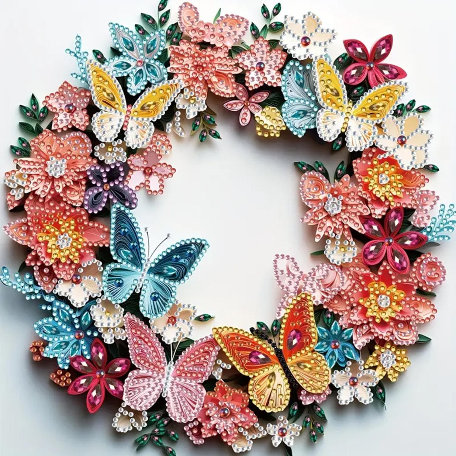 5D DIY Diamond Painting Animal Kit Butterfly Rabbit Cat DIY Partial Special Shaped Drill Handmade Diamond Mosaic Art G 30x30cm