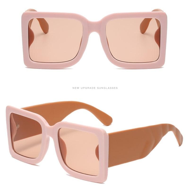 Luxury Square Sunglasses for Women and Men Vintage UV400 Protection Fashion Driving Shopping Shades Eyewear with bag and cloth