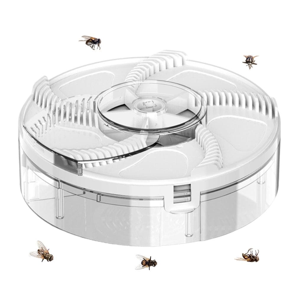 Electric Automatic Rotating Fly Trap Rechargeable Powerful Household Fly Trap for Family Indoor Use transparent