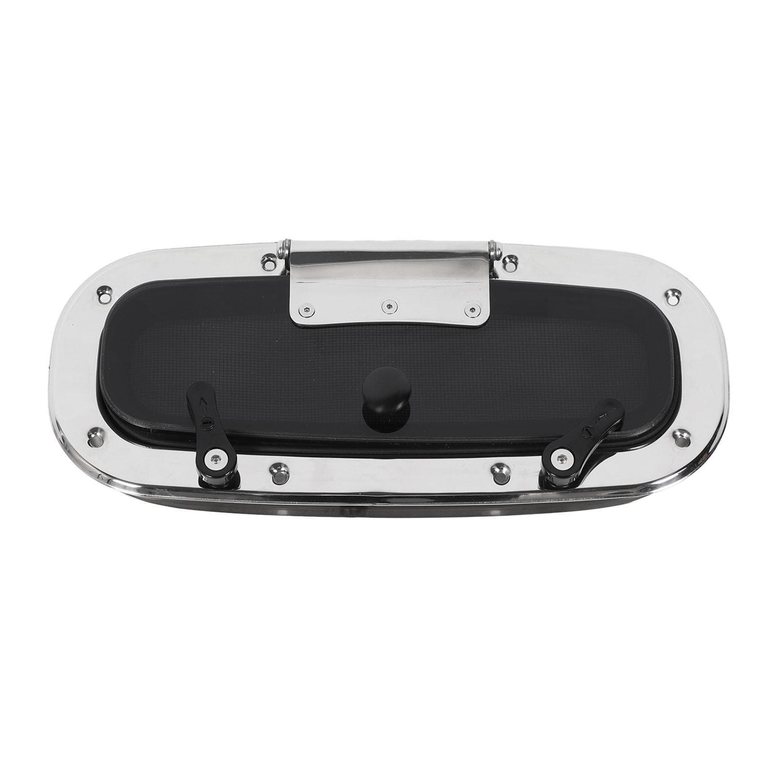 Boat Porthole Window 345x150mm 13.58x6in Internal Opening UV Proof Stainless Steel Hatch