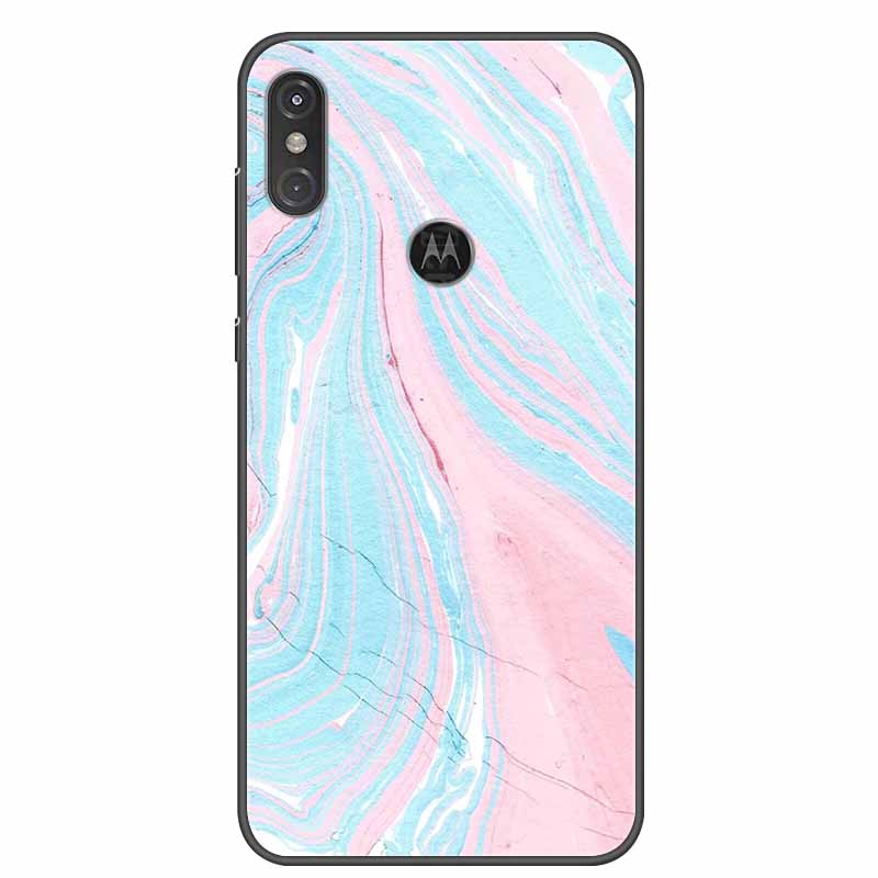 For Moto One Vision Case Luxury Silicone TPU Soft Cover Phone Case For Motorola Moto One Action Macro Shockproof Marble Coque Moto One Action