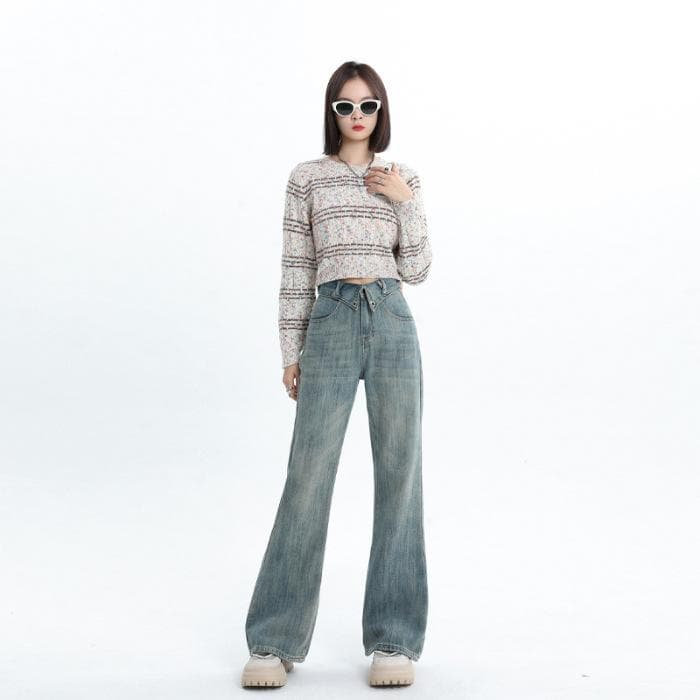 Velvet Jeans for Women In Winter Super Soft American Style Floor Jeans for Women In Winter Plus Velvet Flare Trousers for Women In Winter 2XL