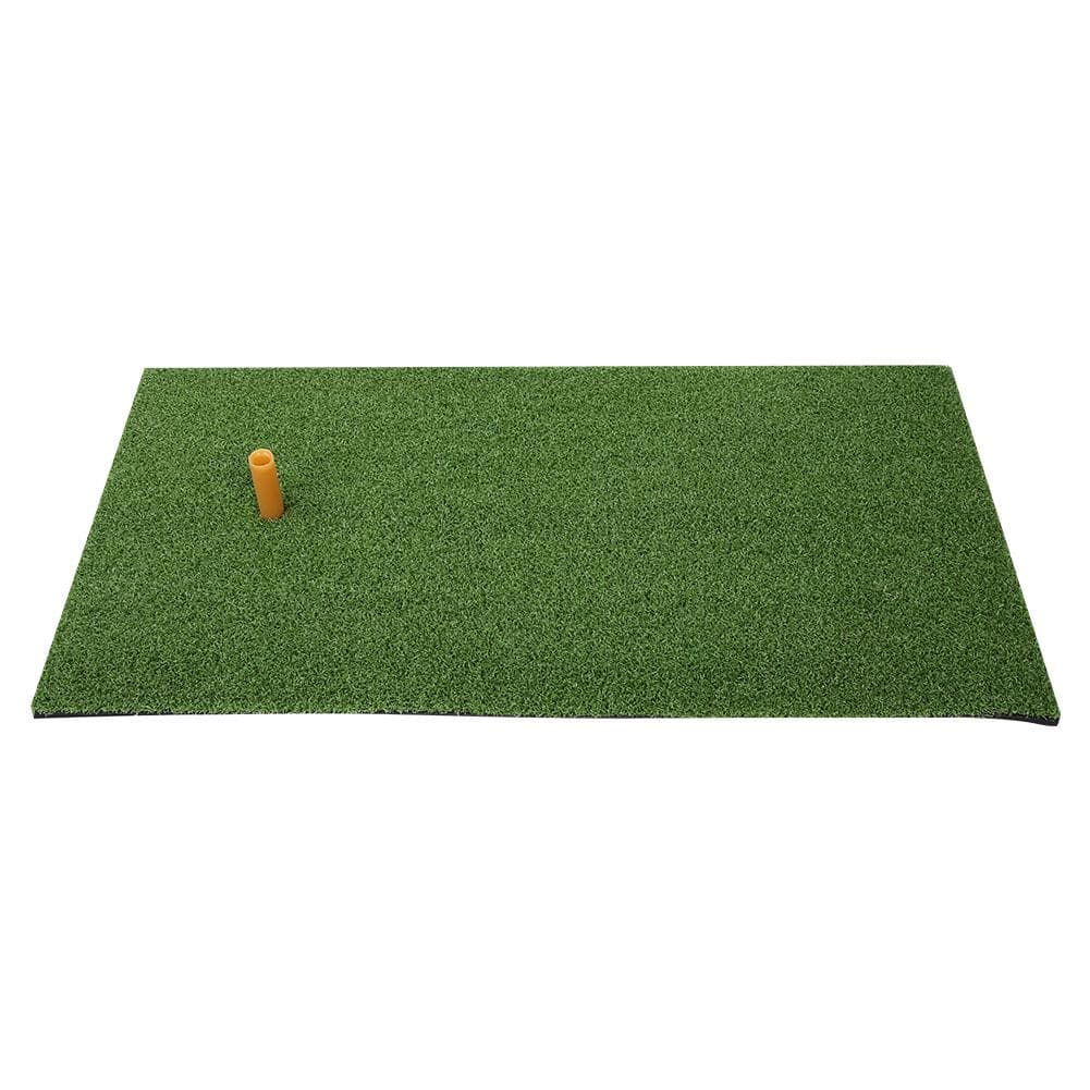 Golf Hitting Mat Indoor Outdoor Golf Swing Practice Grass Mats with Rubber Golfing Tee