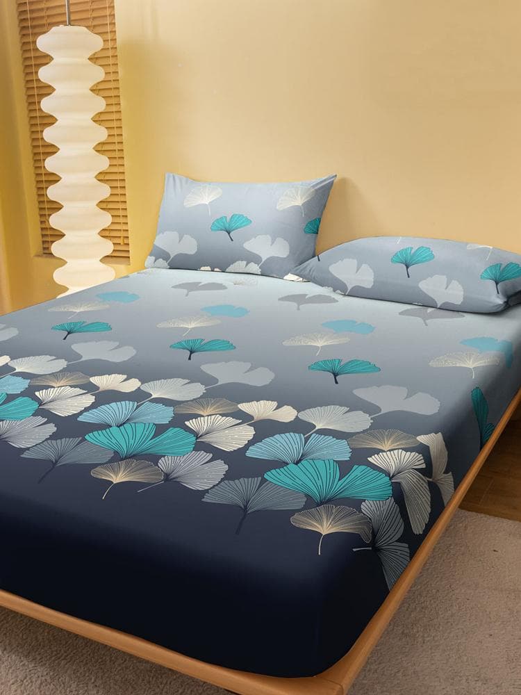 Four Seasons Men And Women Simple Fashion Gingko Leaf Print Sanded Bedspread Home Bedroom Hotel 50x135cm