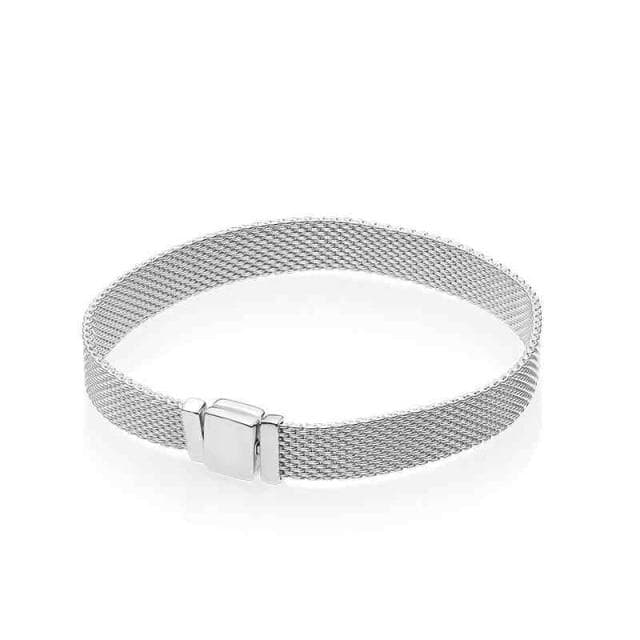 New S925 Sterling Silver Color Bracelet DIY Charms Bracelet Fit Original Women Reflexions Bead Bracelet Luxury Jewelry Gifts 18cm