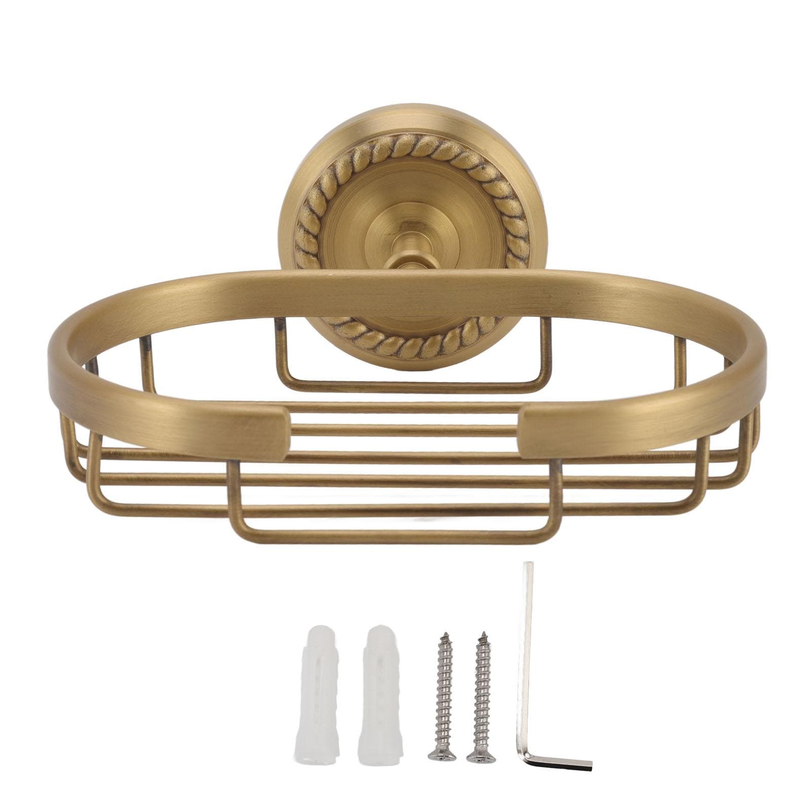 Soap Dish Wall Mounted Twisted Pattern Soap Holder Copper Stainless Steel Antique Soap Rack for