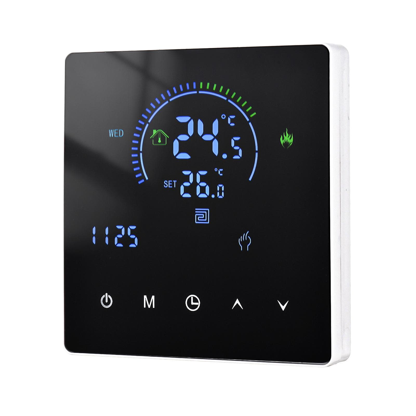 Smart Intelligent Thermostat Temperature Controller for Water Heating Equipment LCD Display Touch Celsius display 90-240V black