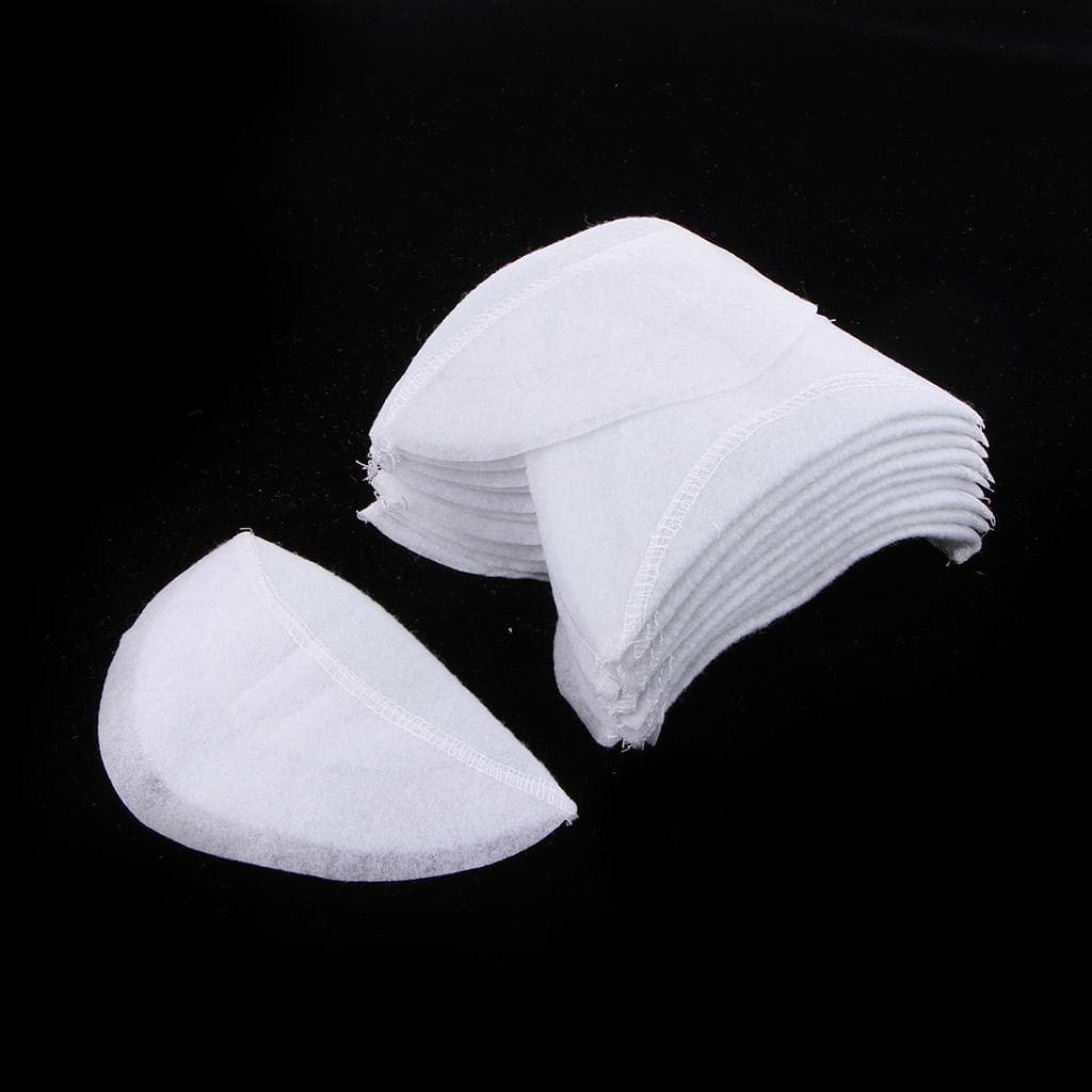10 Pairs Fashion Cotton Suits Sponge Shoulder Pads for Sewing Crafts as described white