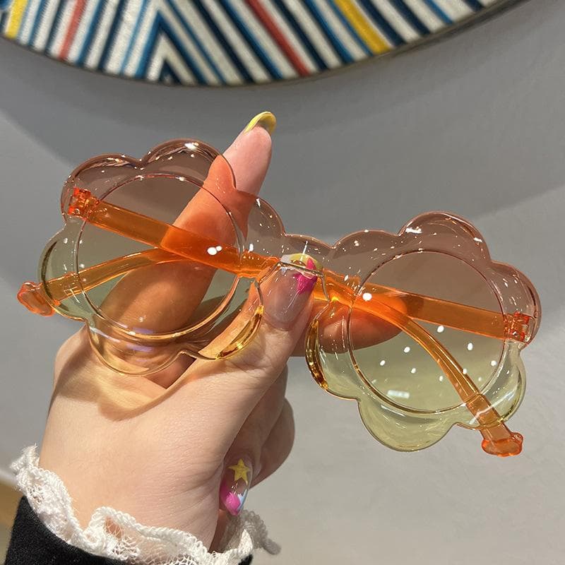 New Sun Flower Kids Sunglasses UV400 Protection Round Cute Boy Girl Toddler Baby Sun Glasses Outdoor Eyewear 1PC