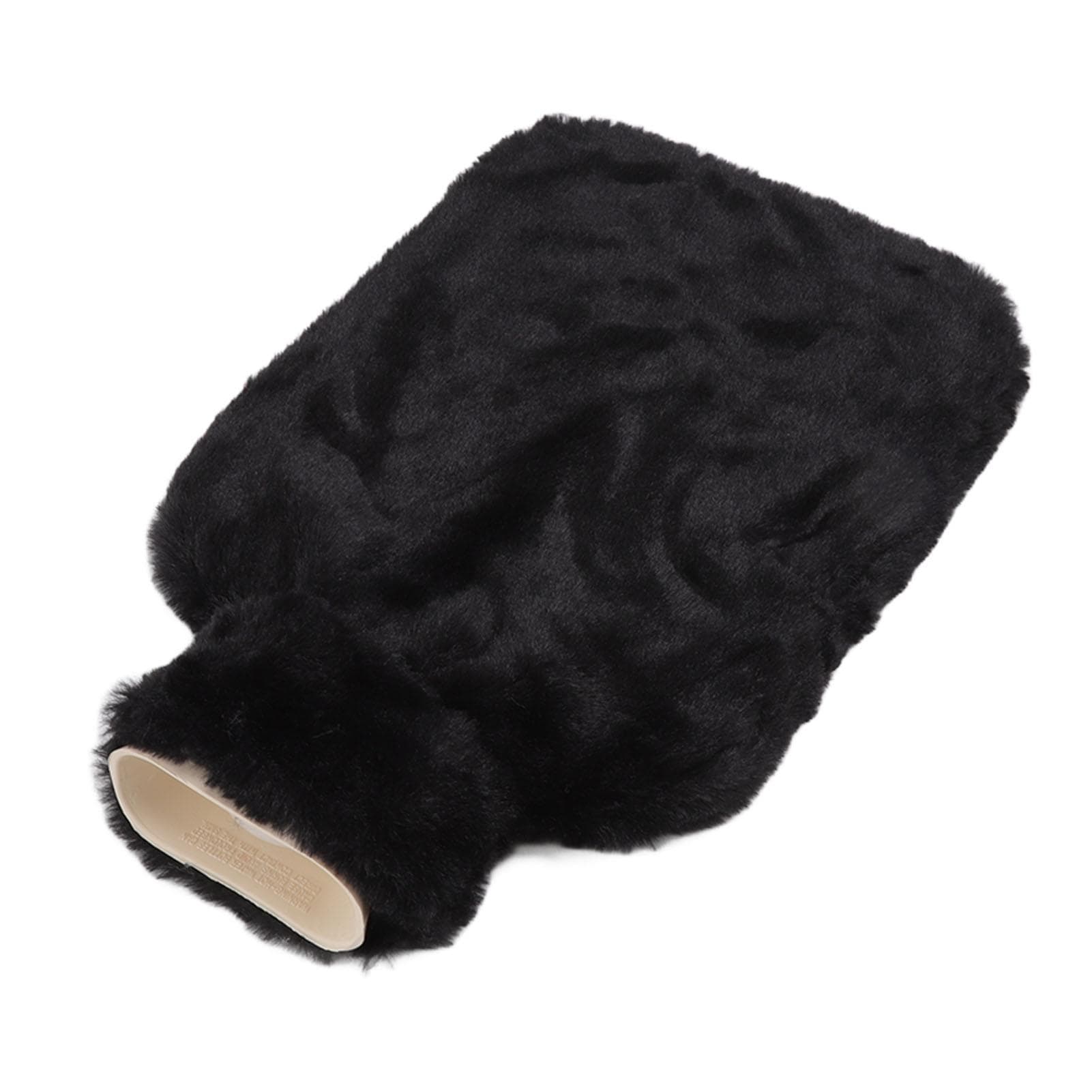 Hot Water Bottle 2000ML Water Injection Hot Water Bag With Plush Cover for Discomfort Relief black