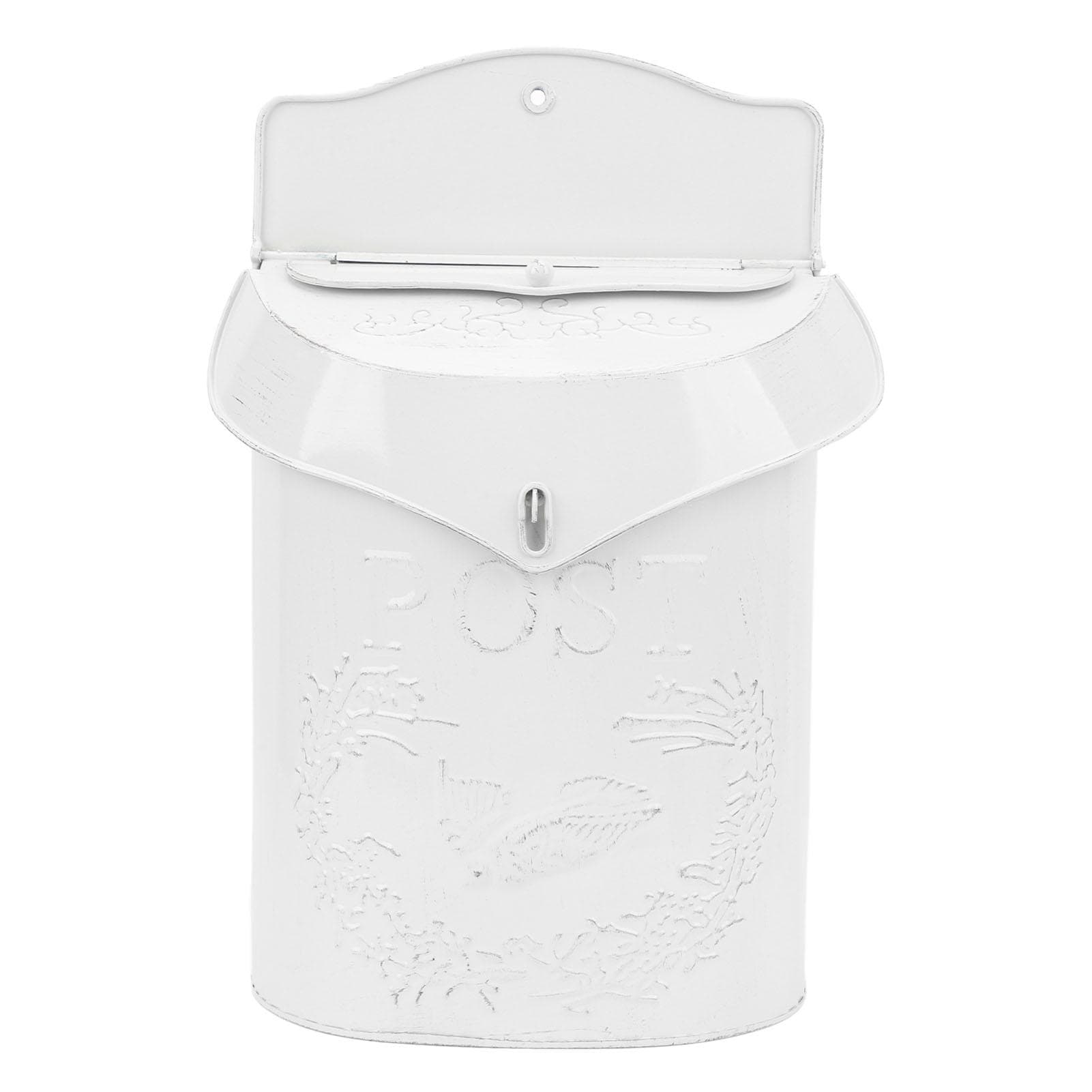 Wall Mount Letter Box Metal Bird Pattern Large Capacity Water Proof Wall Mounted Retro Mail Box for