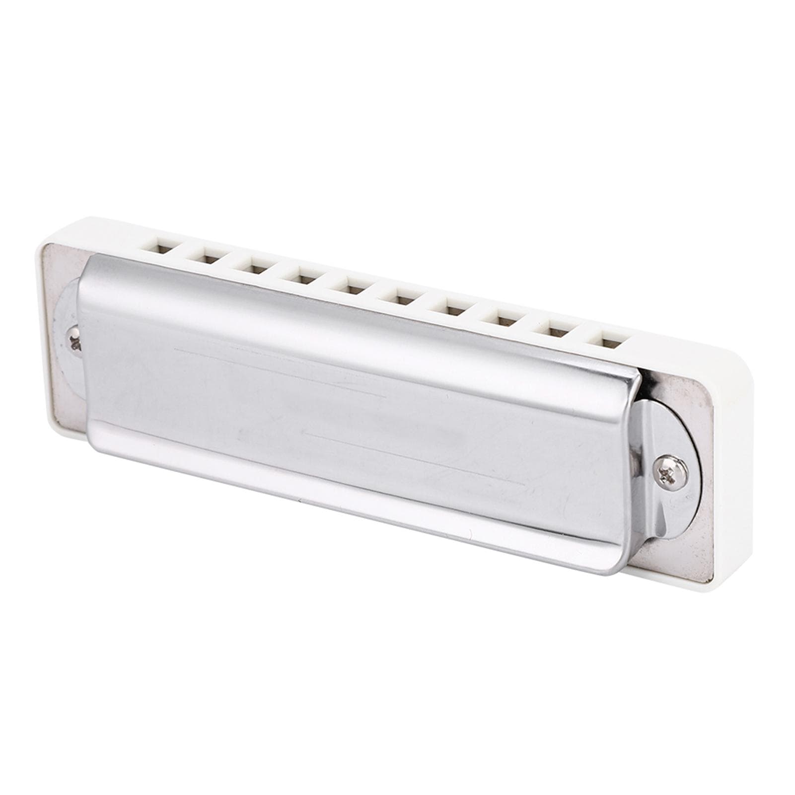 KONGSHENG AM20D Phosphor Bronze Reed 10 Hole 20 Tone Blues Harmonica in the Key of D(White) black