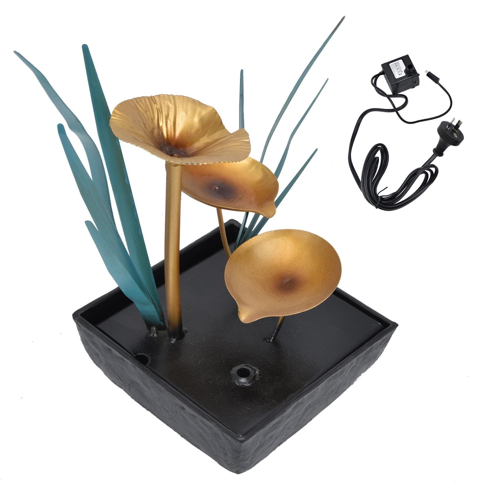 Tabletop Fountain LED Lights No Noise Compact Lightweight Classic Indoor Waterfall for Decorating