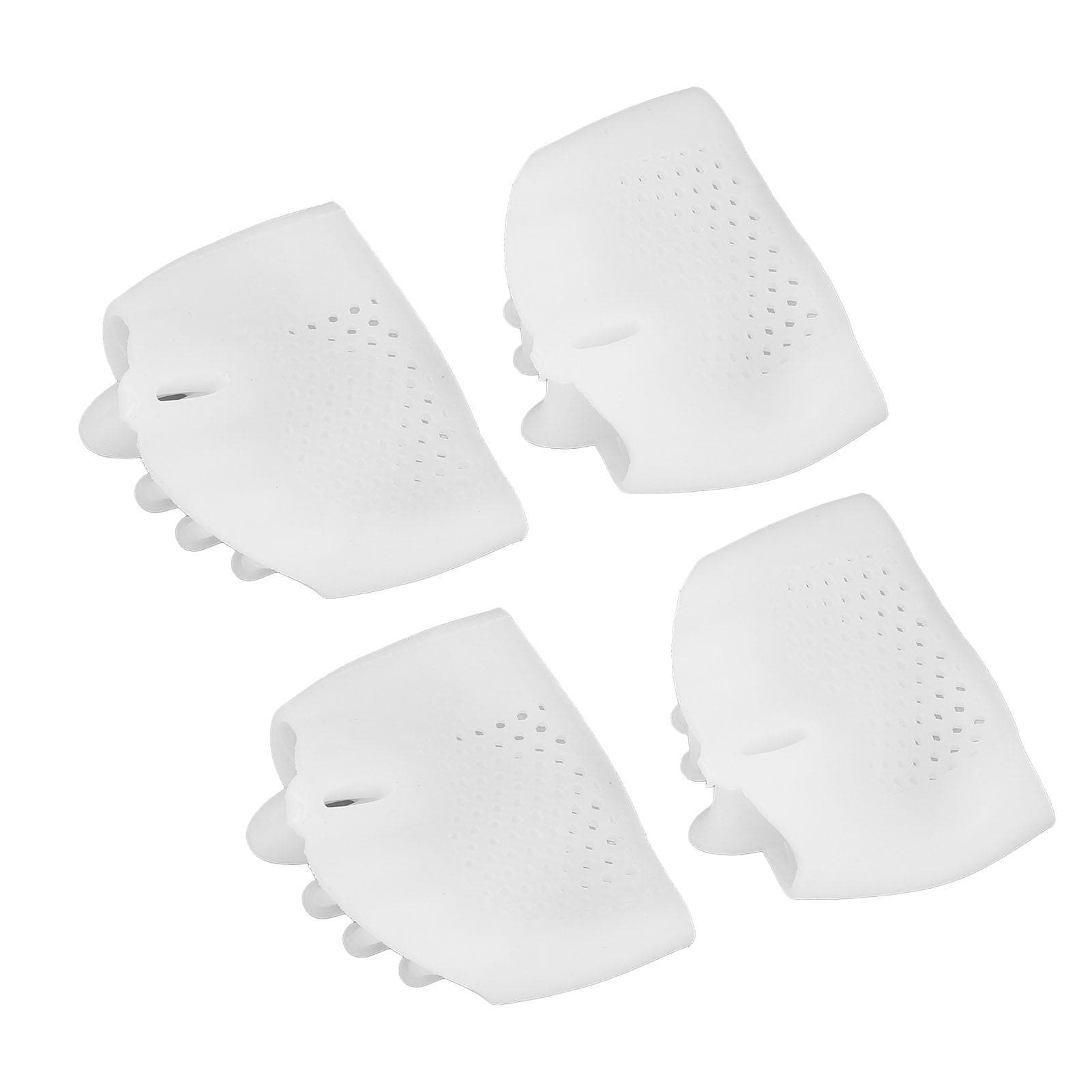 2 Pairs of Silicone Toe Separator Abrasionproof Adjustable Reusable Toe Spreader for Daily Exercise
