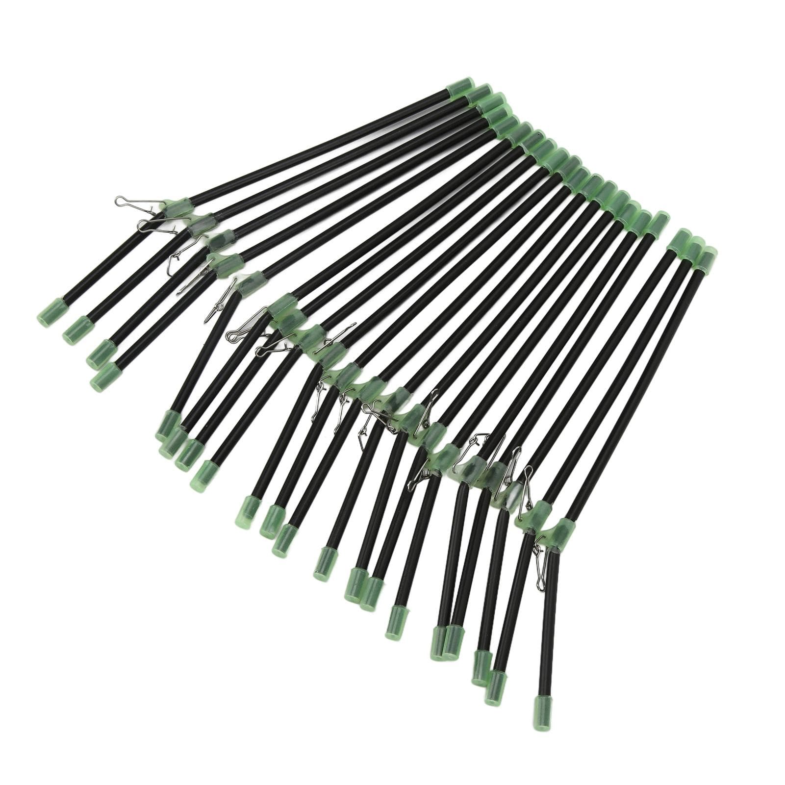 20Pcs Sea Fishing Anti Tangle Feeder Boom with Snaps Tube Balance Connector Fish TackleBlack