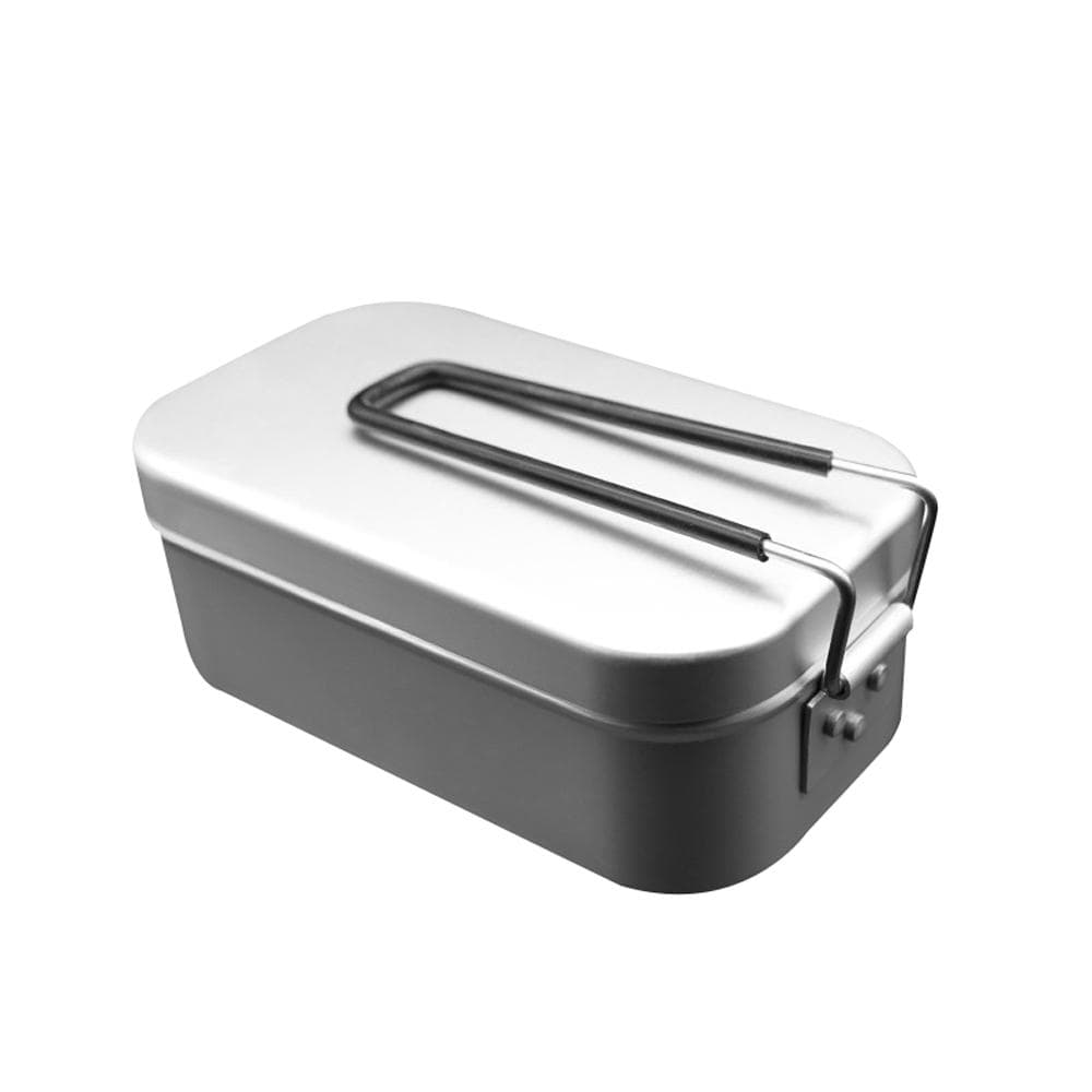 Portable Aluminum Alloy Lunch Box Outdoor Camping Picnic Travel Food Storage Containers Hot-proof Set A