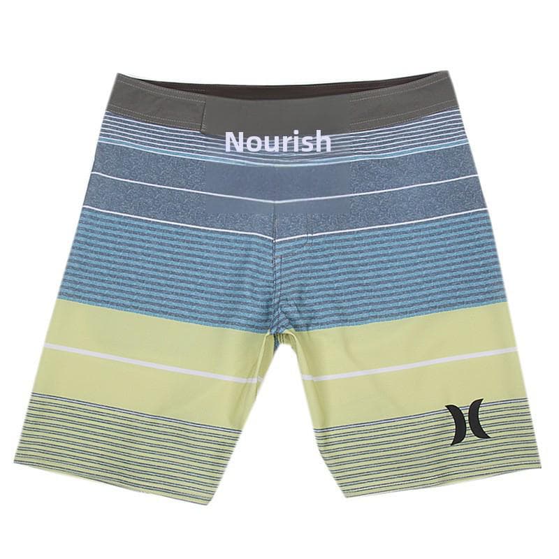 Men's Quick-Dry Elastic Beach Surf Shorts - Muscle Fit for Bodybuilding & Competition 30