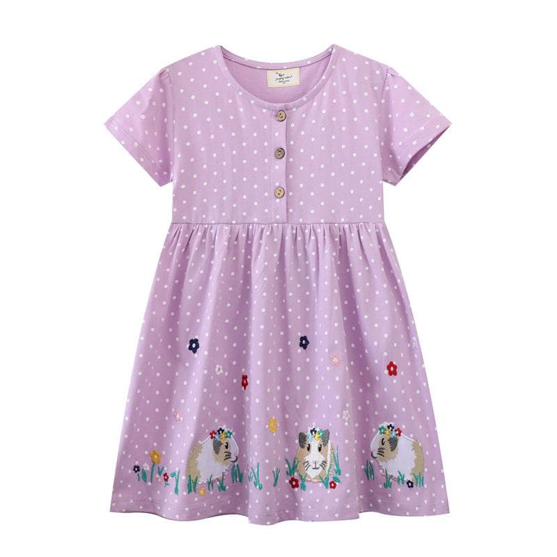 Girls Dress Knitted Cute Embroidered Girls Dress 130CM