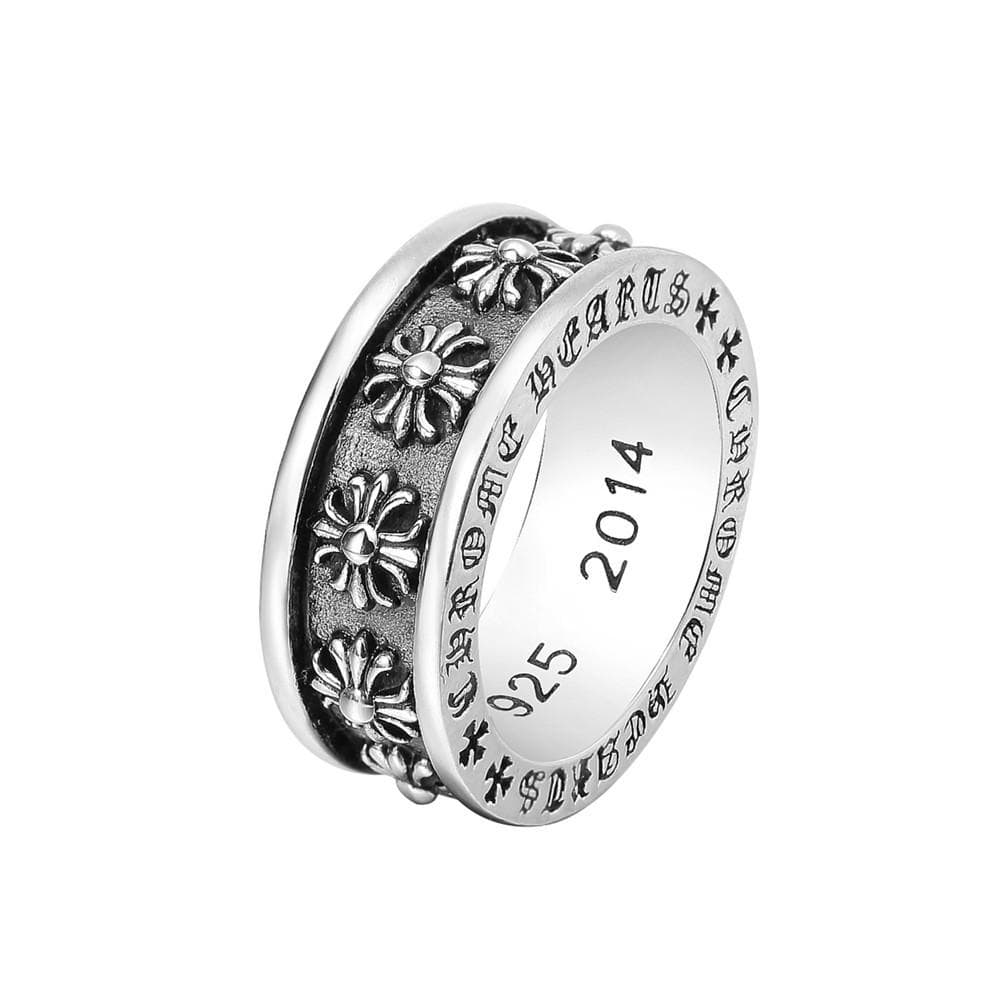 Personalized Retro Cross Men's Titanium Steel Ring 11