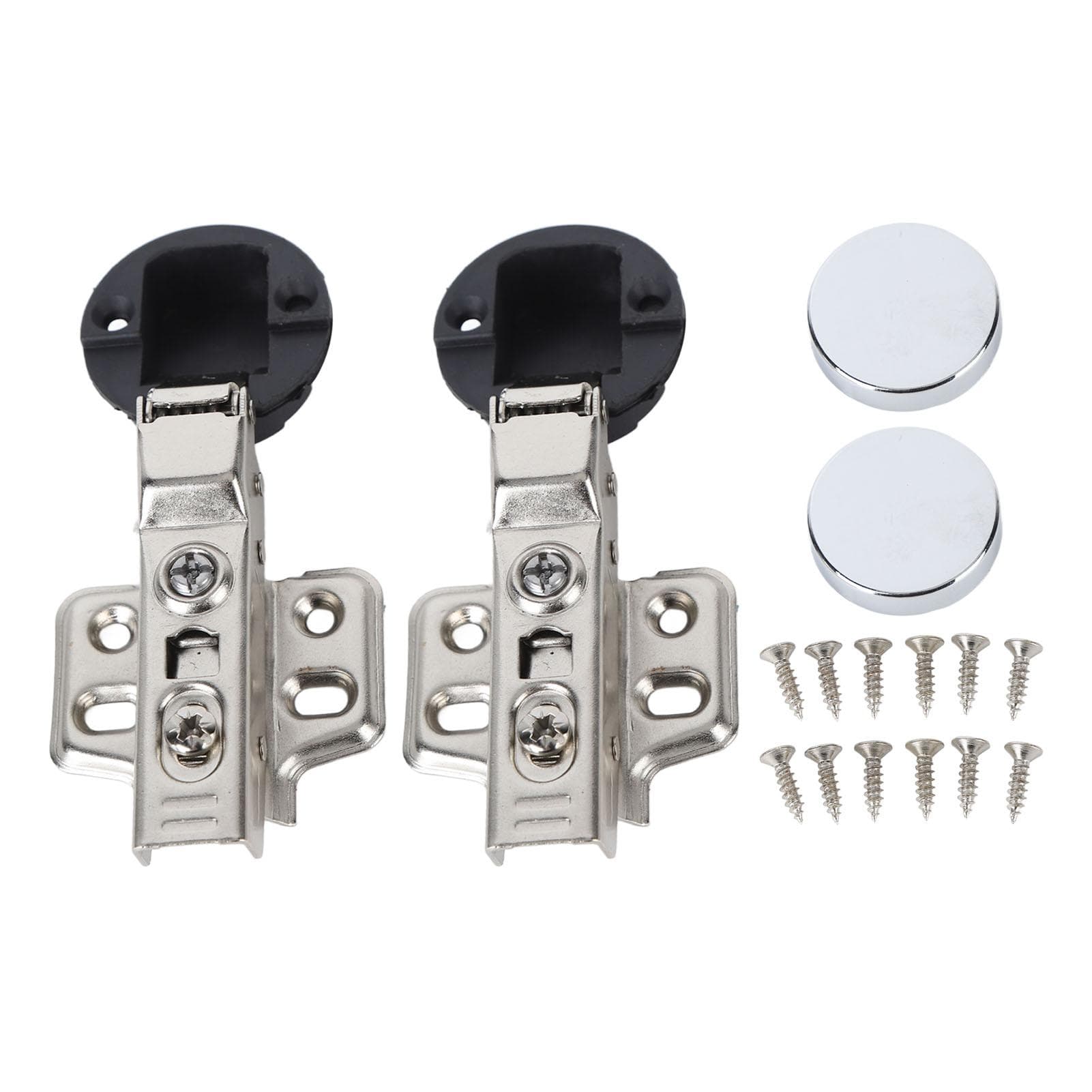 2Set Stainless Steel 201 Cabinet Glass Door Hinge 35 Cup Glass Door Damping Buffer Hinge Middle
