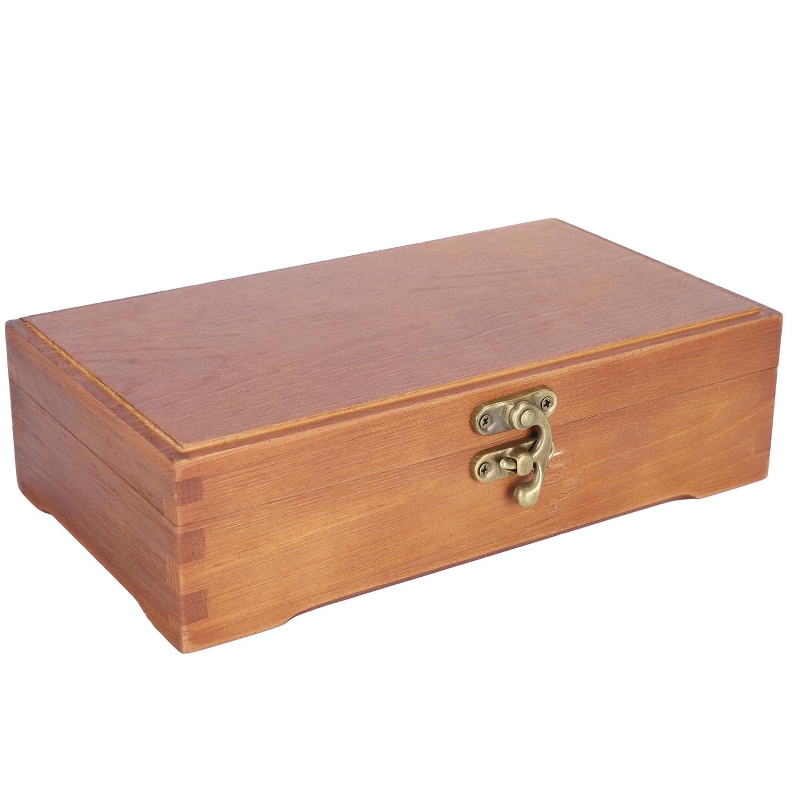Wooden Box Antique Rectangle Children Stationery Case Desktop MultiFunction Storage